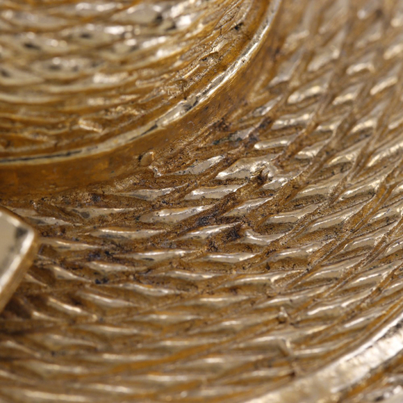 CHANEL Gold Straw Brooch